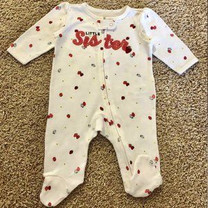 Carter’s “LITTLE Sister” Footed Sleep & Play, 3 Months